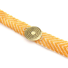 Padre Nuestro artesana - pulsera medalla dorada 22mm