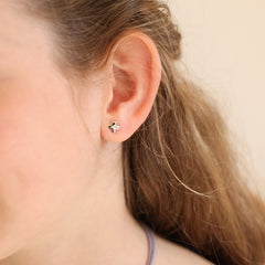 VALERIA - silver cross earrings