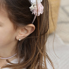 YOU AND ME - pearl and zirconia earrings 6x9mm