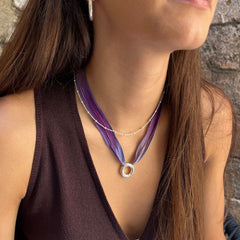 GAIA MINI - collar donut 19mm plata