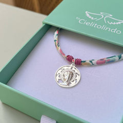 VIRGEN NIÑA LIBERTY - collar medalla plata o dorada 19mm