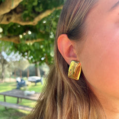 TANA - pendientes dorados 30mm