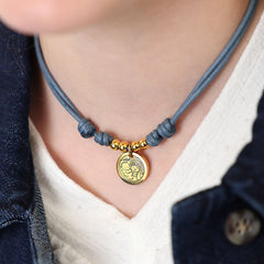 VIRGEN RAMITAS DOR - Collar personalizable medalla acero 15mm