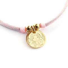 VIRGEN DEL ROSARIO DOR - collar medalla dorada 16mm