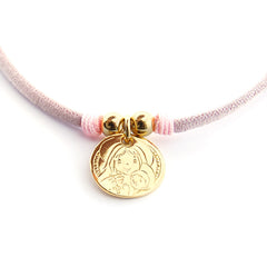 VIRGEN DEL ROSARIO DOR - collar medalla dorada 16mm