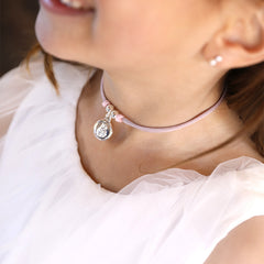 Escapulario CARMELO - collar medalla de plata 14mm con elástico