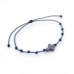 RIST - pulsera cruz piedra 10mm