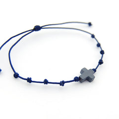 RIST - pulsera cruz piedra 10mm