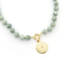 ZOE DOR MINI - collar piedras mini acero dorado