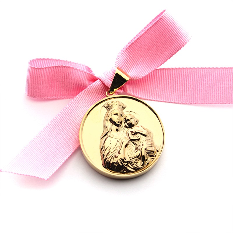 Medalla de cuna Virgen del Carmen DOR