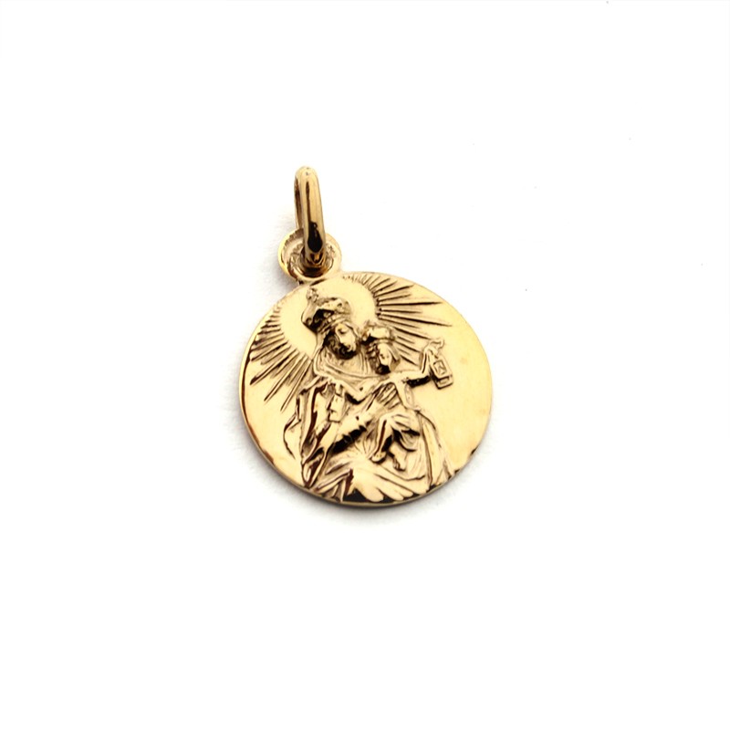 Virgen del Carmen - medalla clásica dorada