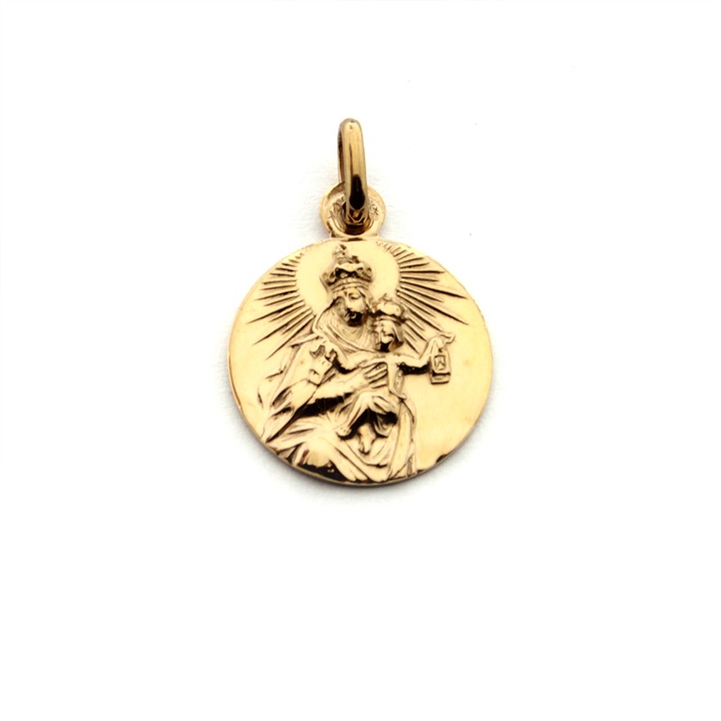 Virgen del Carmen - medalla clásica dorada