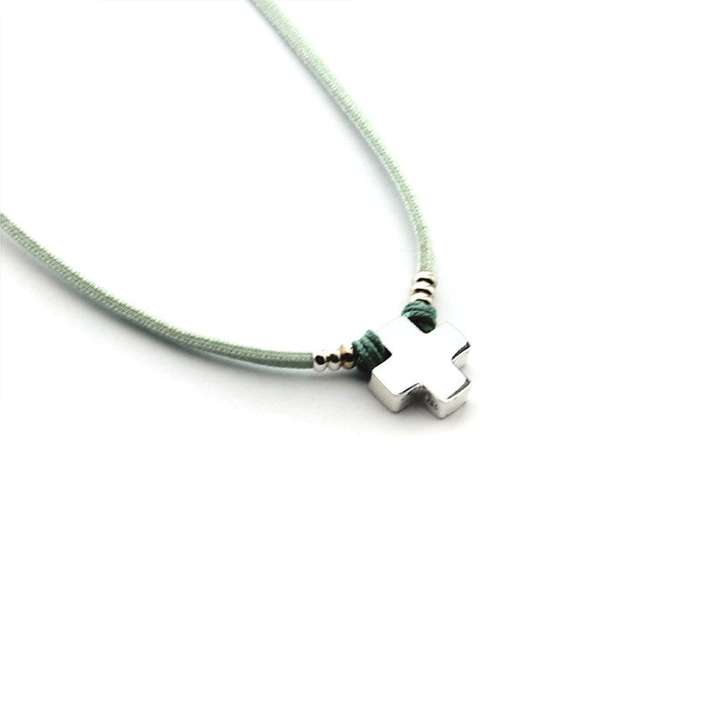 TREVI - collar personalizable cruz plata 15mm