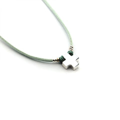 TREVI - collar personalizable cruz plata 15mm