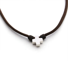 CEFAS - collar cruz plata 10mm