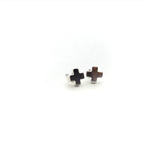 RUTH - pendientes cruz plata