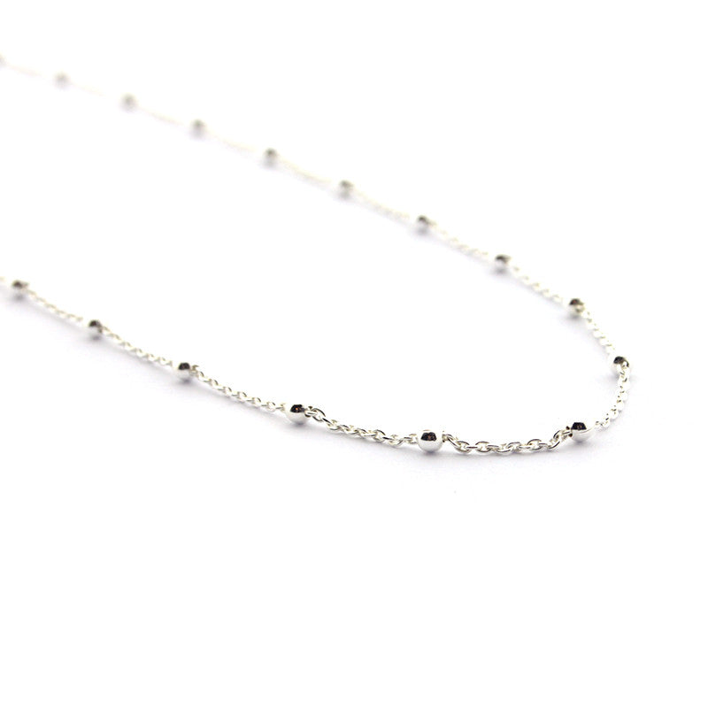 BASIC - collar cadena plata 40cm
