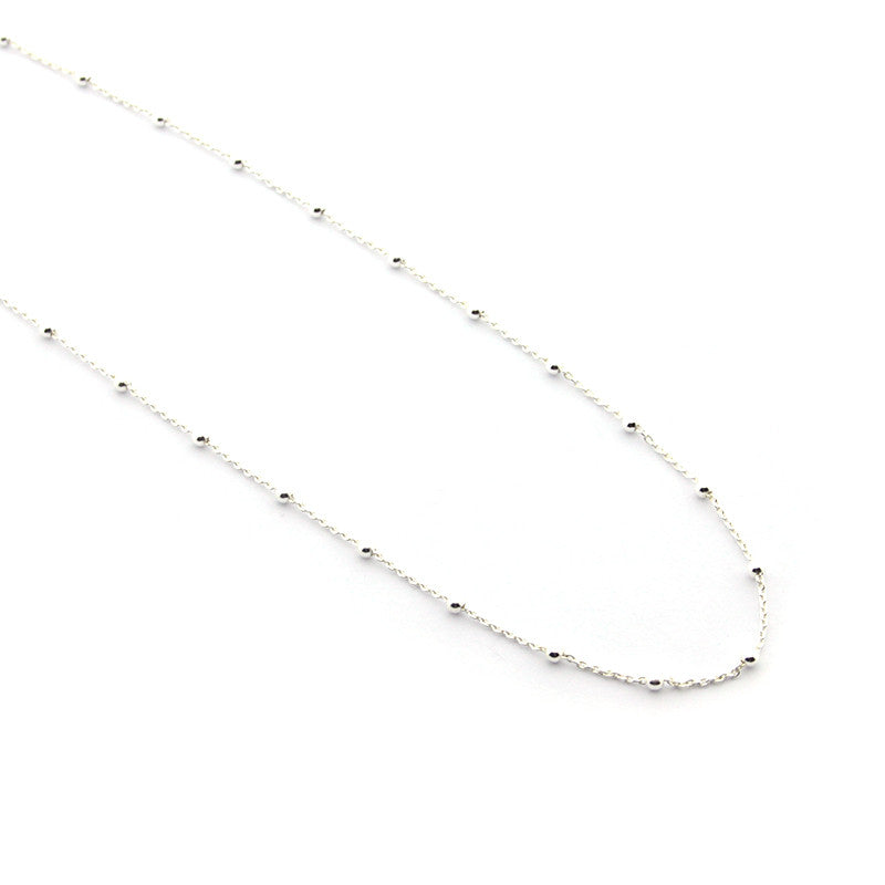 BASIC - collar cadena plata 40cm