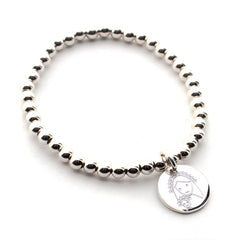 CIELITO G - pulsera personalizable medalla plata 13mm