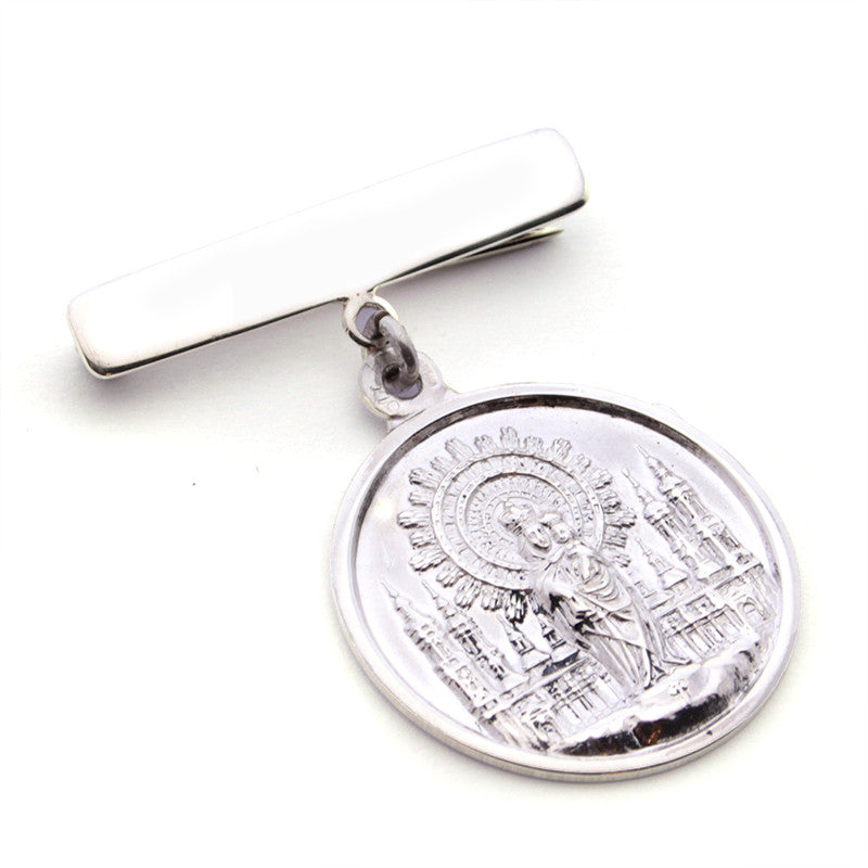 Medalla Virgen del Pilar con aguja - Medalla de cuna