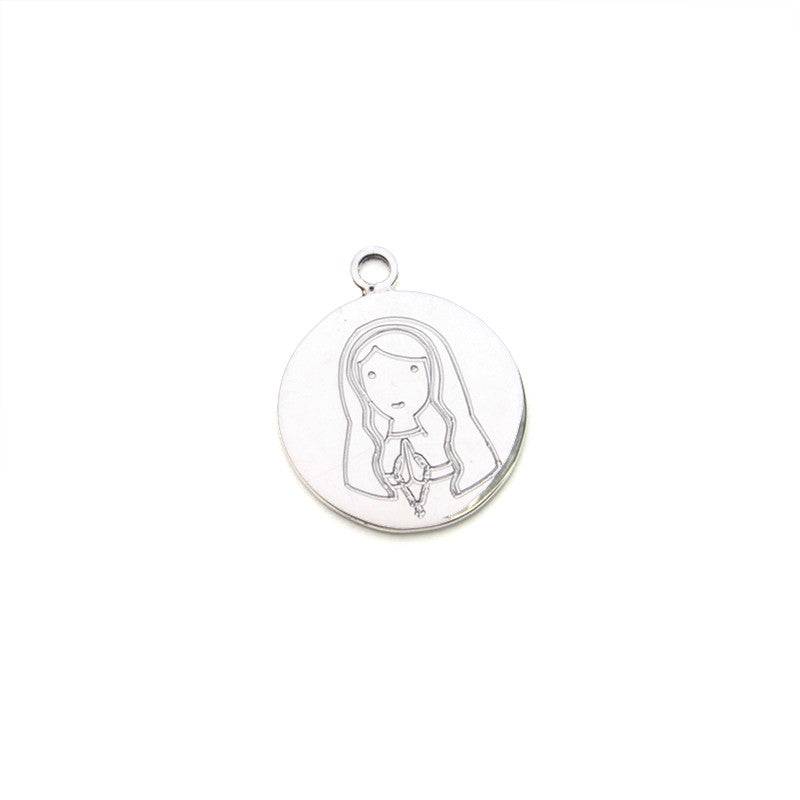 Virgen de Lourdes - medalla de plata personalizable CIELITO