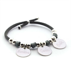 VIOLETA - pulsera personalizable medallas plata 15mm