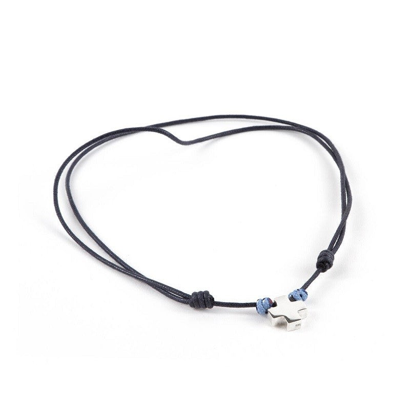 CRETA - collar personalizable cruz plata 15mm