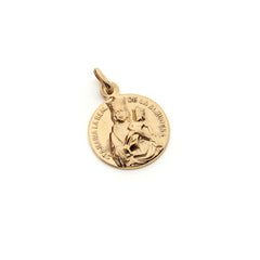 Virgen de la Almudena - medalla clásica dorada