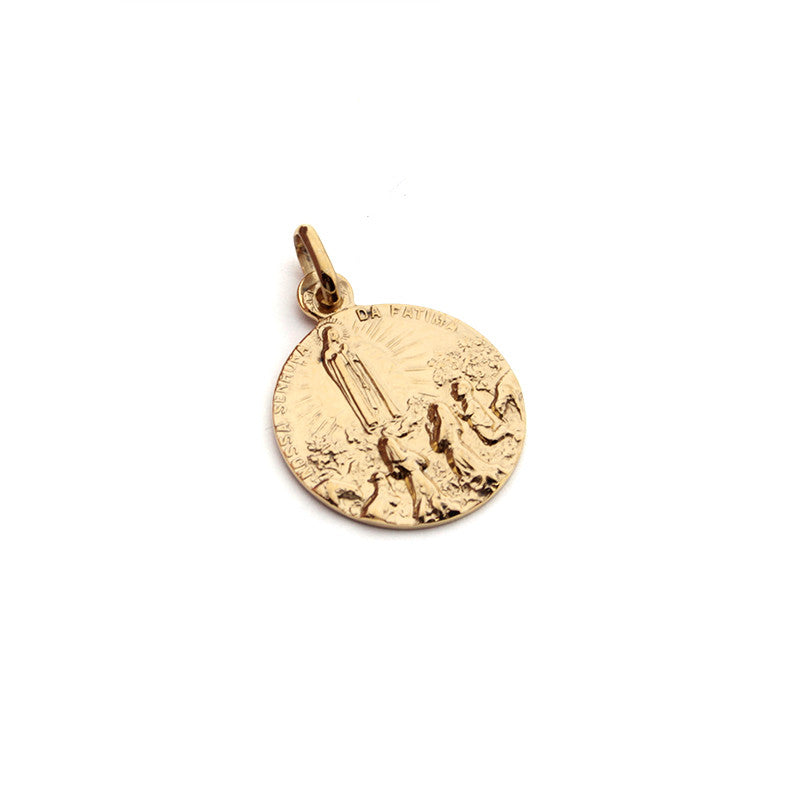 Virgen de Fátima - medalla clásica dorada