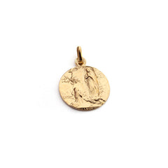 Virgen de Lourdes - medalla clásica dorada