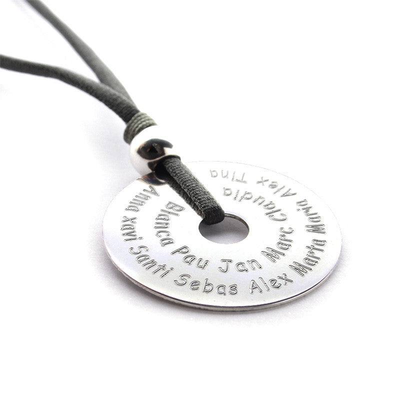 LOTO - collar personalizable donut plata 40mm