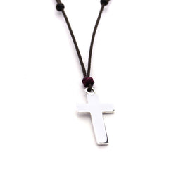 ELÍAS - collar cruz personalizable plata 14x24mm
