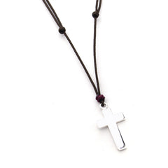 ELÍAS - collar cruz personalizable plata 14x24mm