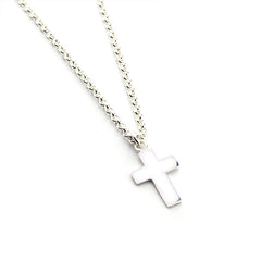 ADÁN - collar personalizable cruz de plata 13x19mm