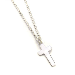 ADÁN - collar personalizable cruz de plata 14x24mm