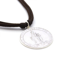 VIRGEN DEL CARMEN - collar medallón personalizable de plata 36mm