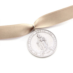 Virgen del Carmen - medallón personalizable 36mm para el RAMO DE NOVIA