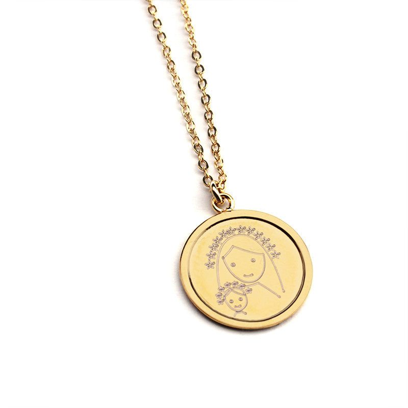 CIELITO DOR - collar personalizable medalla dorada 19mm