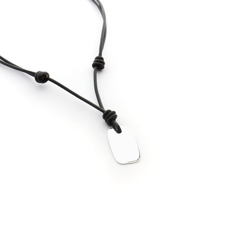 LUCAS - collar personalizable plata 15x26mm