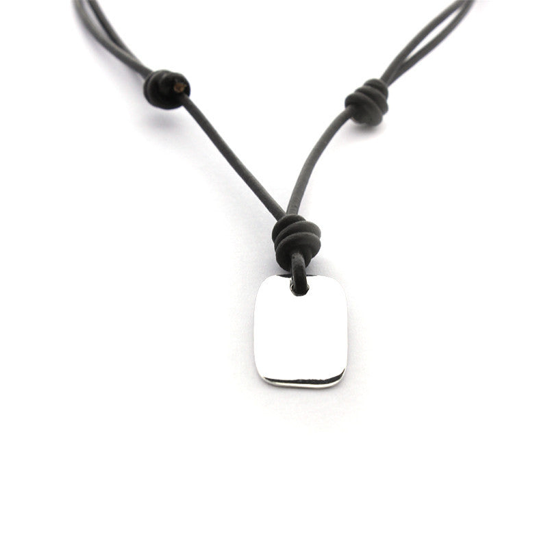LUCAS - collar personalizable plata 15x26mm