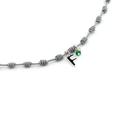 OLAYA INITIAL SILVER - Knotted necklace with letter