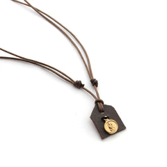 Escapulario SAGRARIO - collar medalla dorada 7mm con cordón