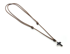 SOCO - collar personalizable cruz plata 17x20mm