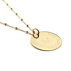 ADELA - collar personalizable medalla dorada 26mm