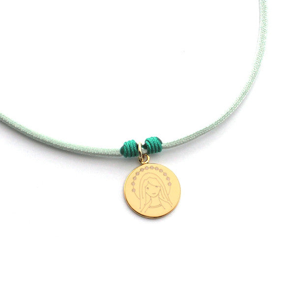 CIELITO DOR - collar personalizable medalla dorada 17mm