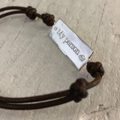 MARCO PROFES - pulsera personalizable medalla plata 30x10mm