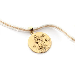 VIRGEN DE LA INMACULADA - Medallón personalizable dorado 35mm para el RAMO DE NOVIA