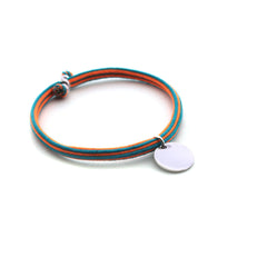 BRISA - Pulsera ajustable medalla plata 13mm