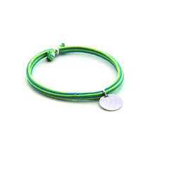 BRISA - Pulsera ajustable medalla plata 13mm