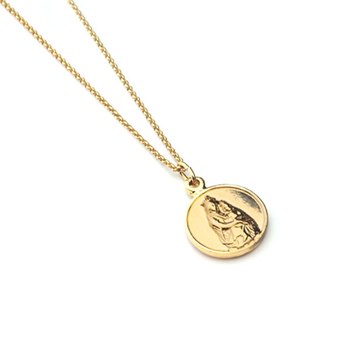 Escapulario CARMELO - collar medalla personalizable dorada 18 mm con cadena